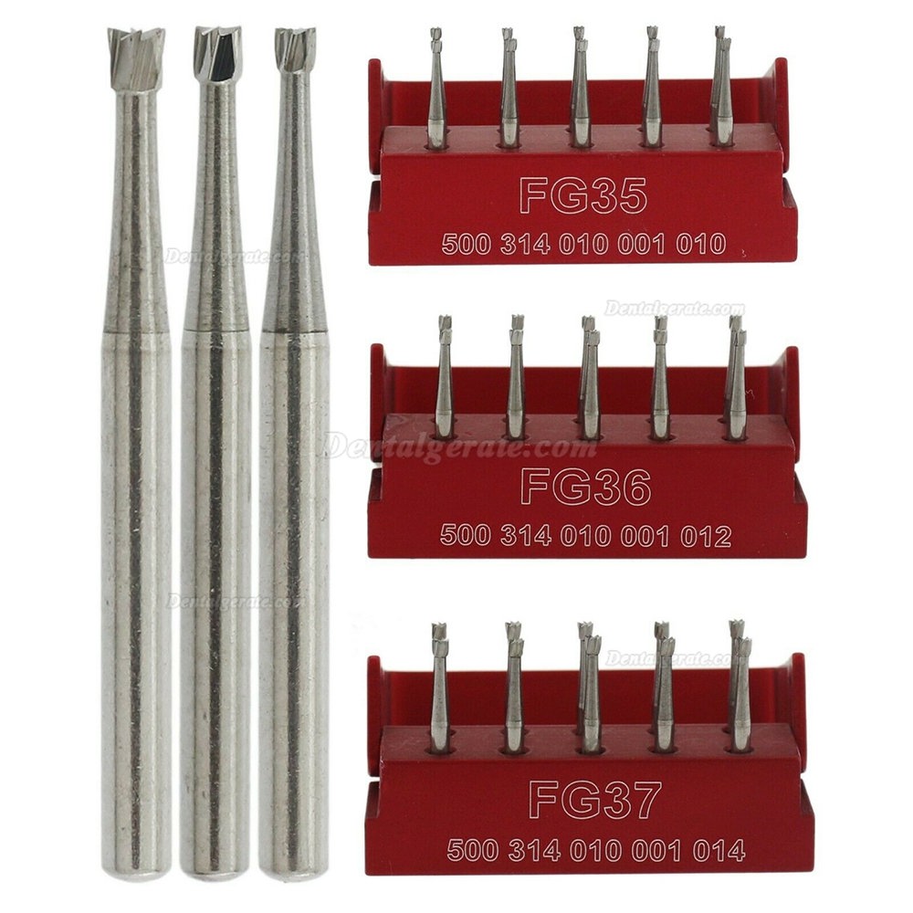 10 St&uuml;ck SBT FG 35 36 37 FG-Schaft Hartmetallbohrer Zahnmedizin 1.6mm Umgekehrter Kegel Zahnbohrer